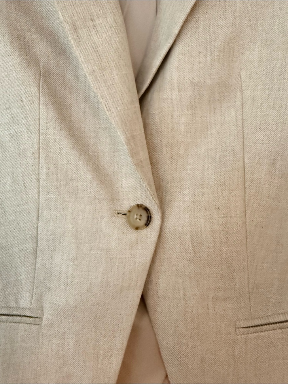 J. Crew Pale Linen Single-Button Blazer - Picture 4 of 9